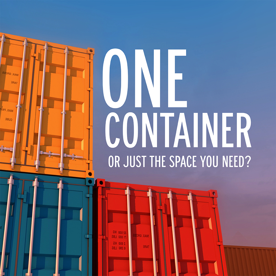 One container. Or just the space you need?