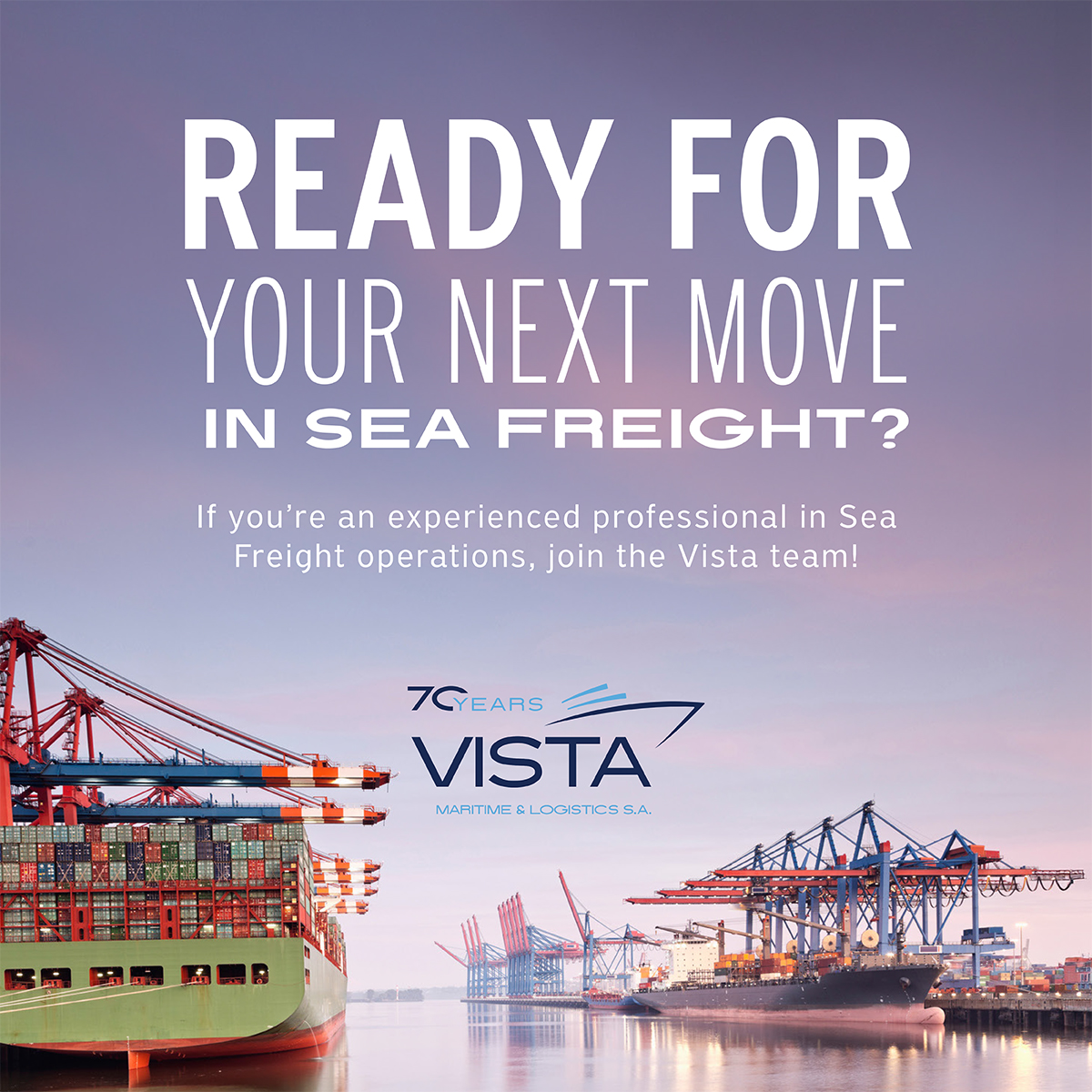 Ready for your next move in Sea Freight?